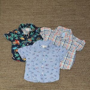Kids' Multi-Color Short Sleeve Shirts 3 shirts total different sizes